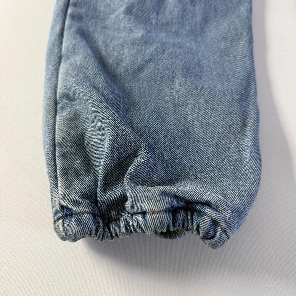 RedHead Fleece Lined Insulated Work Jeans Men's 42x30 Lightwash, Elastic Ankles